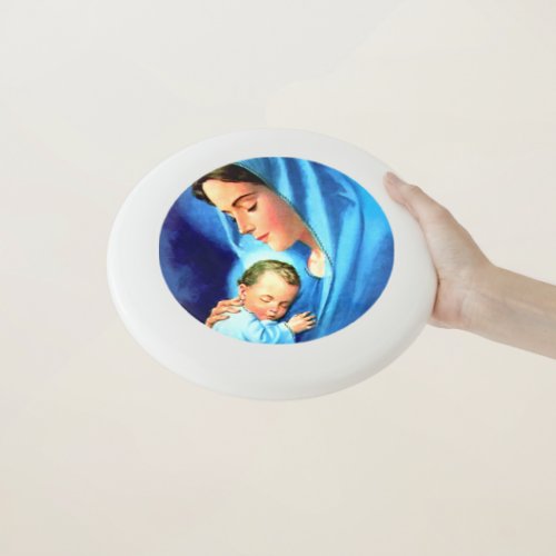 Blessed Virgin Mary with Baby Jesus Wham_O Frisbee