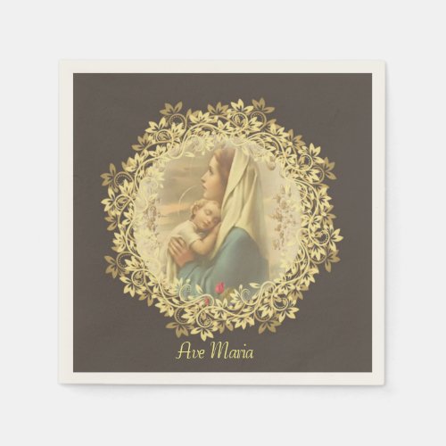 Blessed Virgin Mary with Child Jesus Paper Napkins