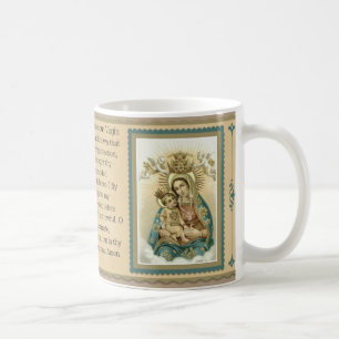 Blessed Virgin Mary with Jesus Memorare Prayer Coffee Mug