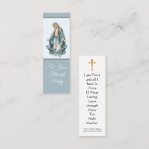 Blessed Virgin Mary with Prayer Mini Holy Card