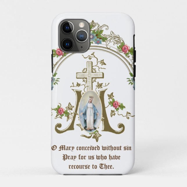 Blessed Virgin Mother Immaculate Mary Religious Case-Mate iPhone Case (Back)