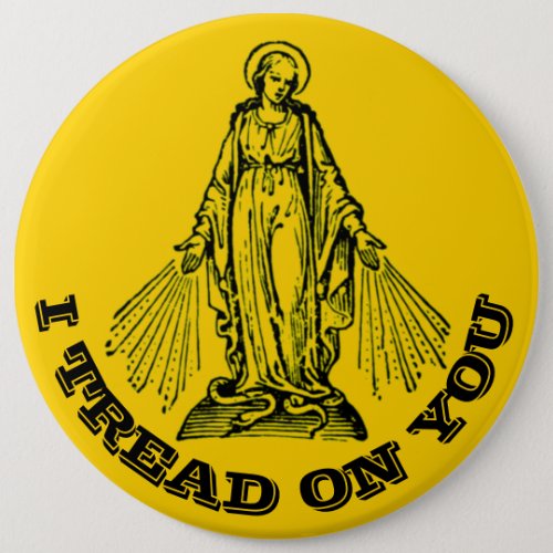 Blessed Virgin Mother Mary Catholic Religious Button