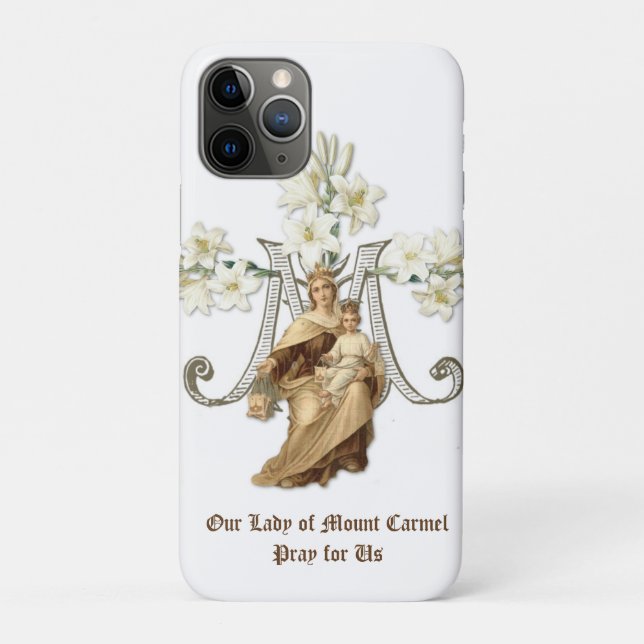 Blessed Virgin Mother Mary Mount Carmel Case-Mate iPhone Case (Back)