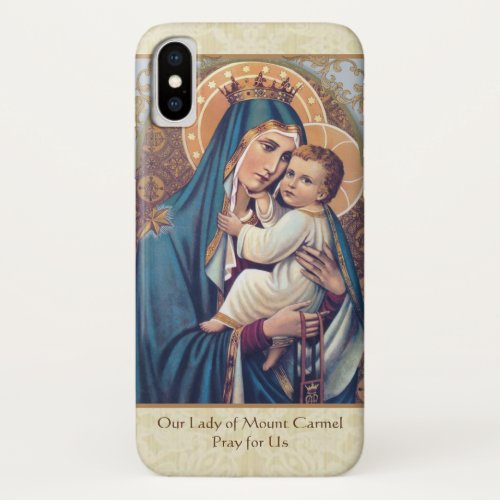 Blessed Virgin Mother Mary Mount Carmel iPhone X Case