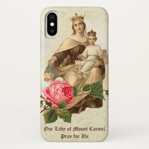 Blessed Virgin Mother Mary Mount Carmel iPhone X Case