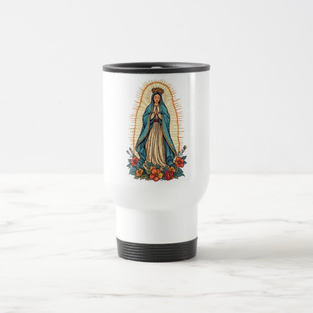 Blessed Virgin of Guadalupe Travel Mug (Center)