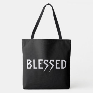 "BLESSED" w/QUOTE: "Living for the Grit & Glory." Tote Bag
