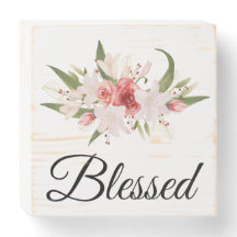 Blessed Watercolor Floral Design