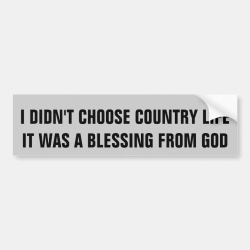 Blessed With Country Life Horse Trailer Bumper Sticker
