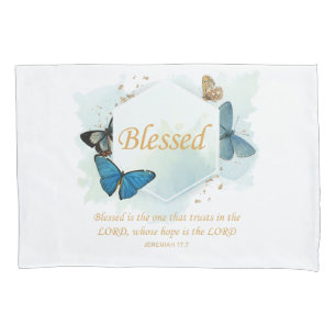 Blessed – Women's Christian Faith Butterfly Verse Pillow Case