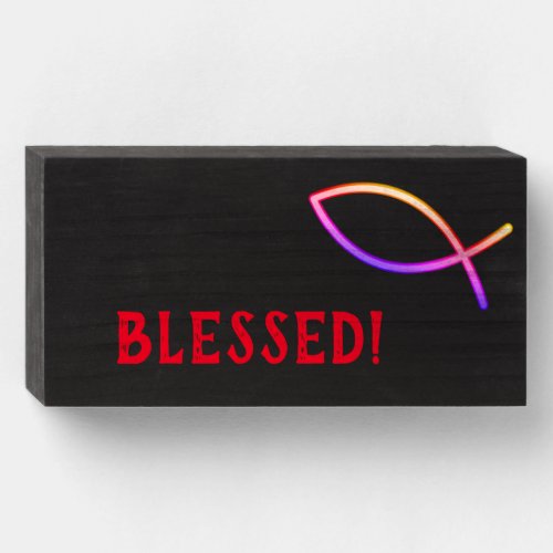 Blessed Wood Box Sign