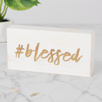 Blessed Wooden Box Sign
