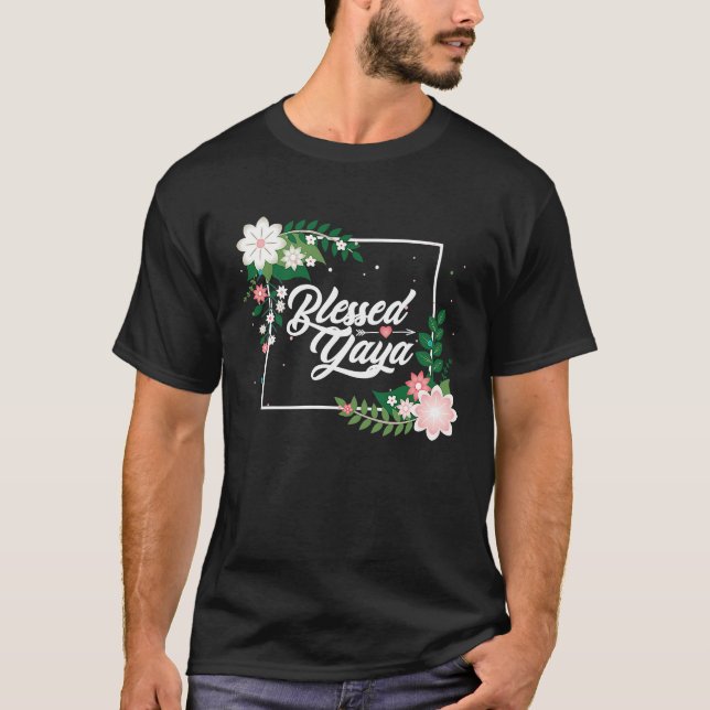 Blessed Yaya Blessed Grammy Blessed Grandma Grandm T-Shirt (Front)