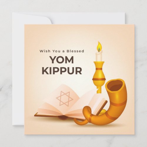 Blessed Yom Kippur Flat Card
