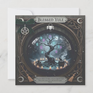 Blessed Yule Card – Pagan Winter Solstice Greeting