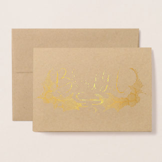 Blessed Yule Foil Card