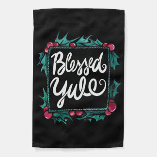 Blessed Yule Garden Flag