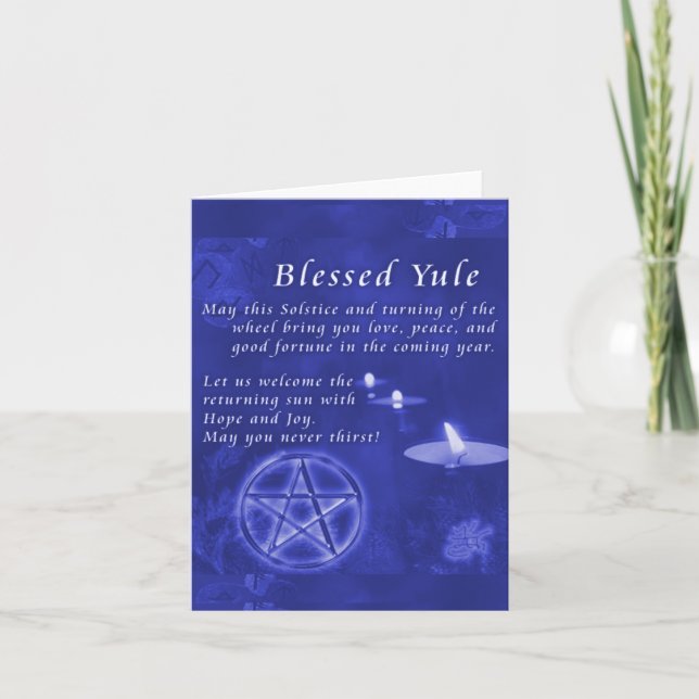 Blessed Yule Holiday Card (Front)