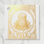 Blessed Yule Pagan Yuletide Holiday Foil Favor Tags