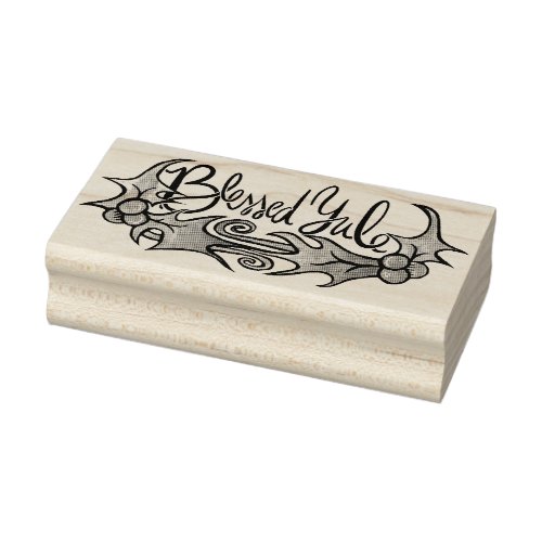 Blessed Yule Rubber Stamp