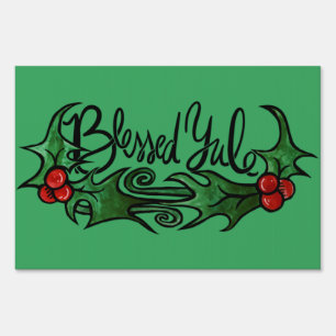 Blessed Yule Sign