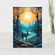 Blessed Yule Winter Solstice Stag in the Forest Holiday Card | Zazzle