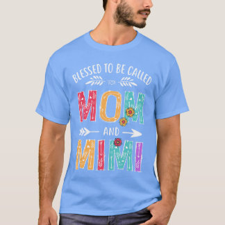 Blessedo Be Called Mom and Mimi Funny Grandma Moth T-Shirt