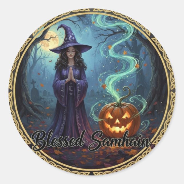 BlessedSamhain Classic Round Sticker (Front)