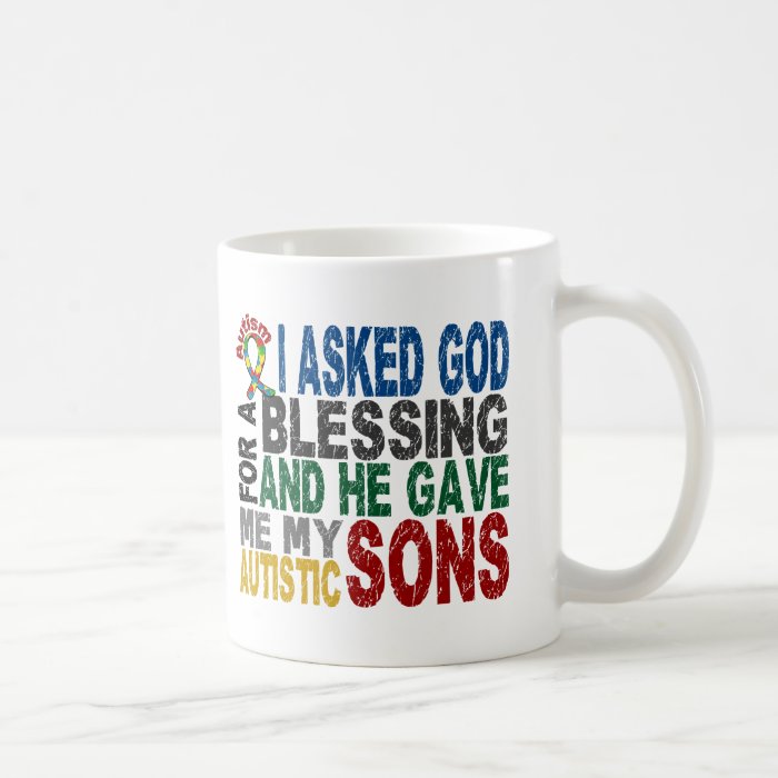 Blessing 5 SONS Autism T Shirts & Apparel Mugs