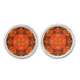 Blessing Abstract Art Silver Plated Cufflinks
