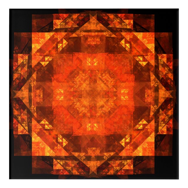 Blessing Fire Mandala Abstract Art Design (Front)