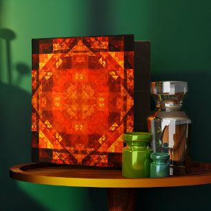 Blessing Fire Mandala Abstract Art Design Binder