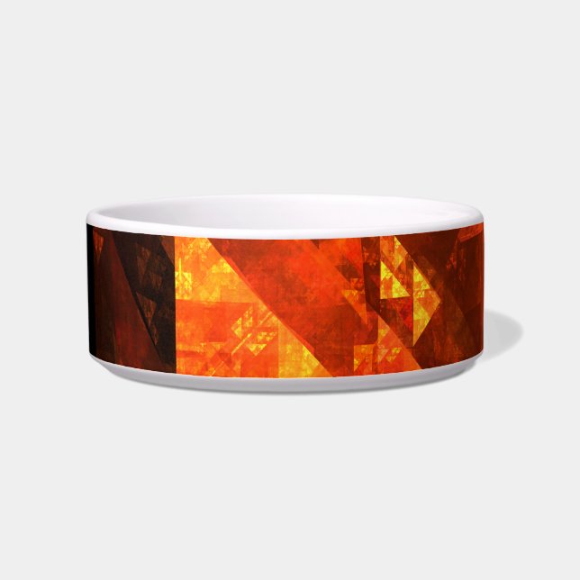 Blessing Fire Mandala Abstract Art Design Bowl (Left)