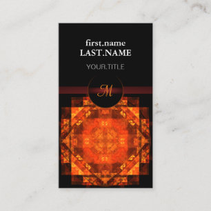 Blessing Fire Mandala Abstract Art Design Business Card