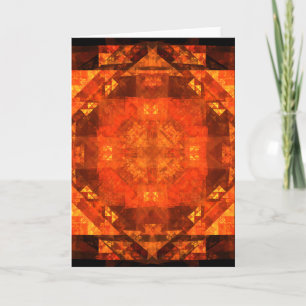 Blessing Fire Mandala Abstract Art Design Card