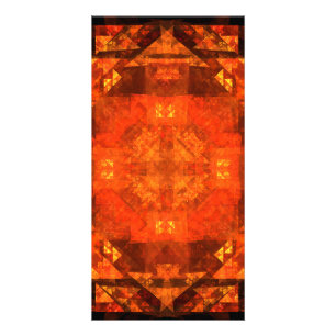 Blessing Fire Mandala Abstract Art Design Card