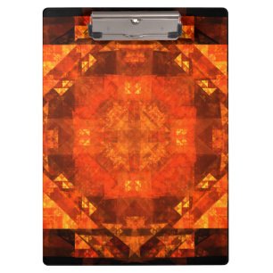 Blessing Fire Mandala Abstract Art Design Clipboard