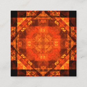 Blessing Fire Mandala Abstract Art Design Enclosure Card