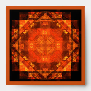 Blessing Fire Mandala Abstract Art Design Envelope