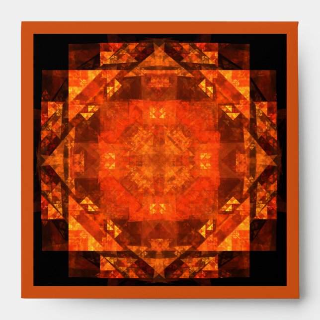 Blessing Fire Mandala Abstract Art Design Envelope (Front)