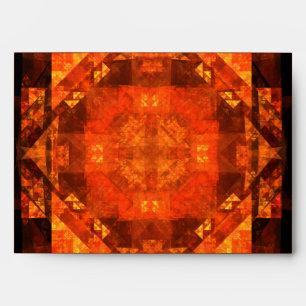 Blessing Fire Mandala Abstract Art Design Envelope
