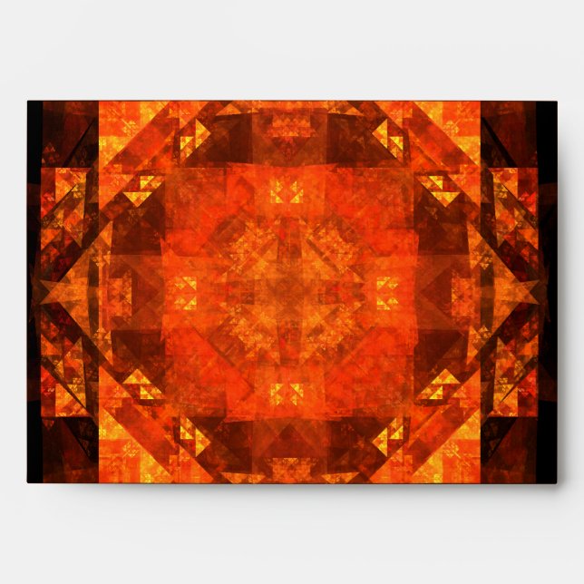 Blessing Fire Mandala Abstract Art Design Envelope (Front)
