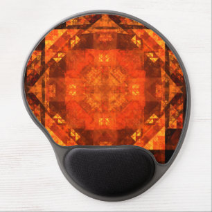 Blessing Fire Mandala Abstract Art Design Gel Mouse Pad