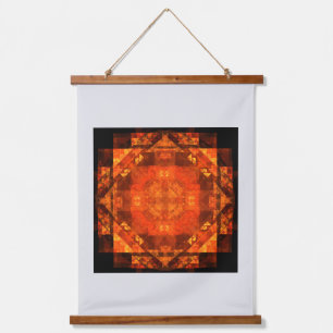 Blessing Fire Mandala Abstract Art Design Hanging Tapestry