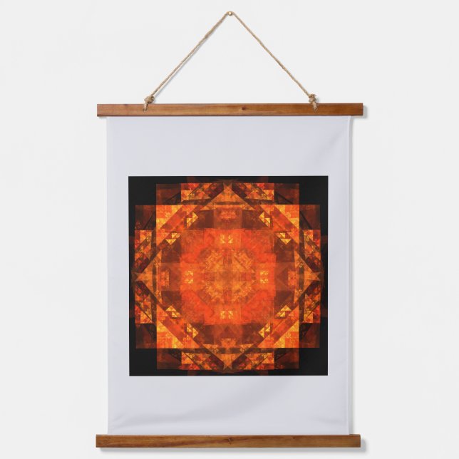Blessing Fire Mandala Abstract Art Design Hanging Tapestry (Front)