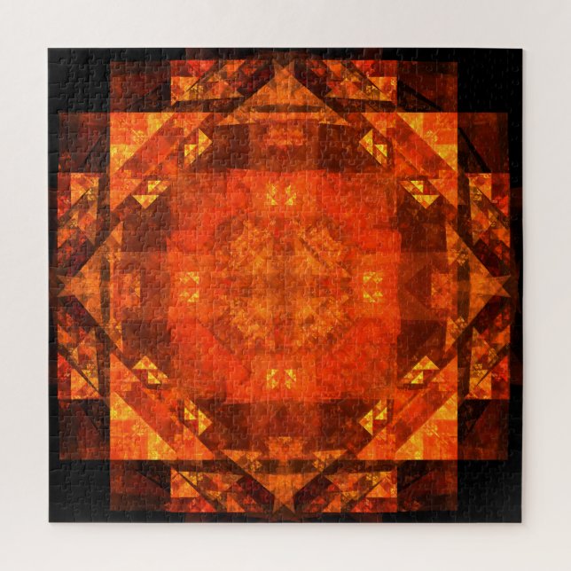 Blessing Fire Mandala Abstract Art Design Jigsaw Puzzle (Vertical)
