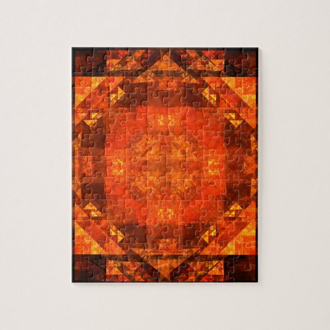 Blessing Fire Mandala Abstract Art Design Jigsaw Puzzle (Vertical)