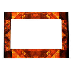 Blessing Fire Mandala Abstract Art Design Magnetic Picture Frame