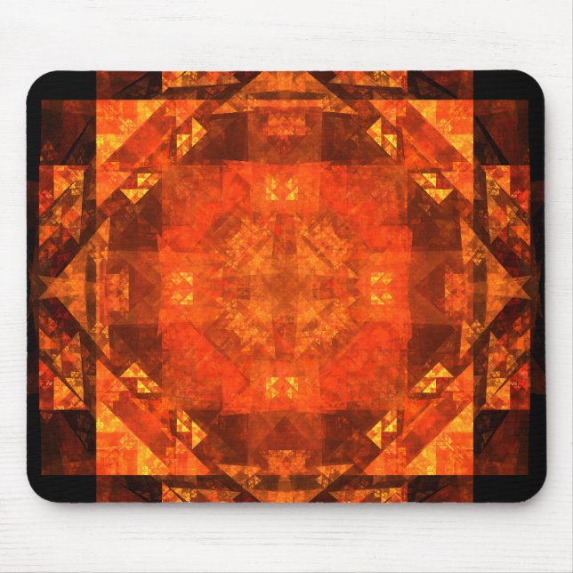 Blessing Fire Mandala Abstract Art Design Mouse Pad (Front)