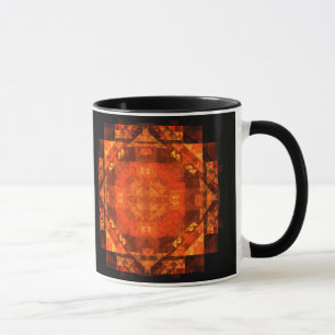 Blessing Fire Mandala Abstract Art Design Mug